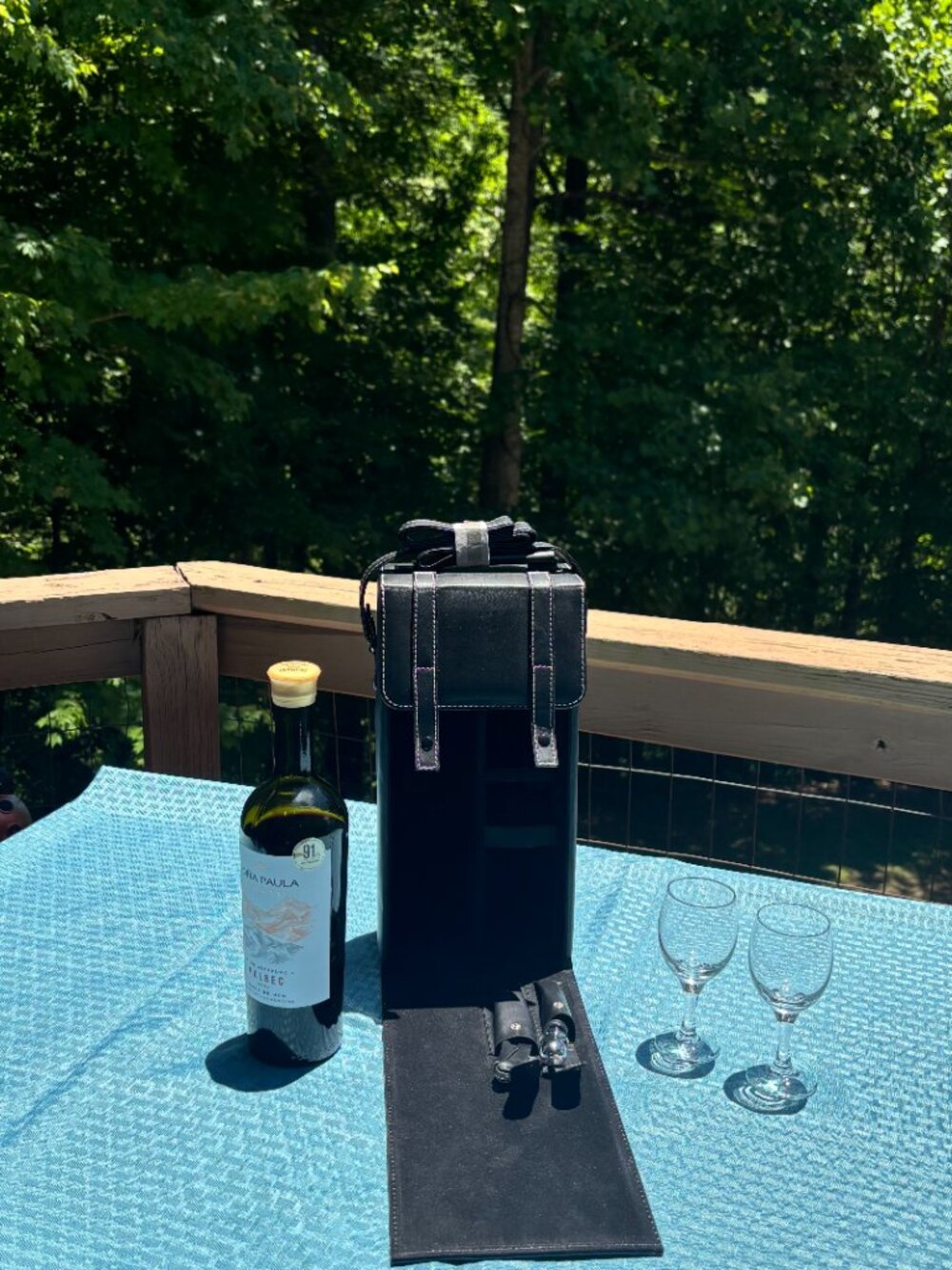 Tuscany Wine Tote Black with Accessories NWOT